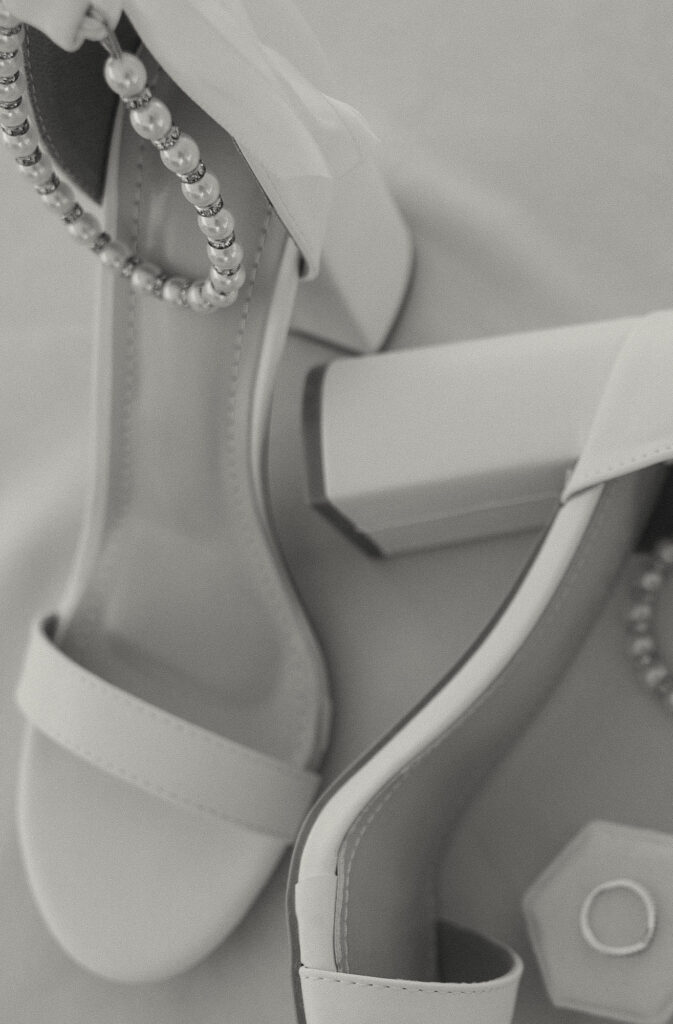 a detail photo of the bride's shoes