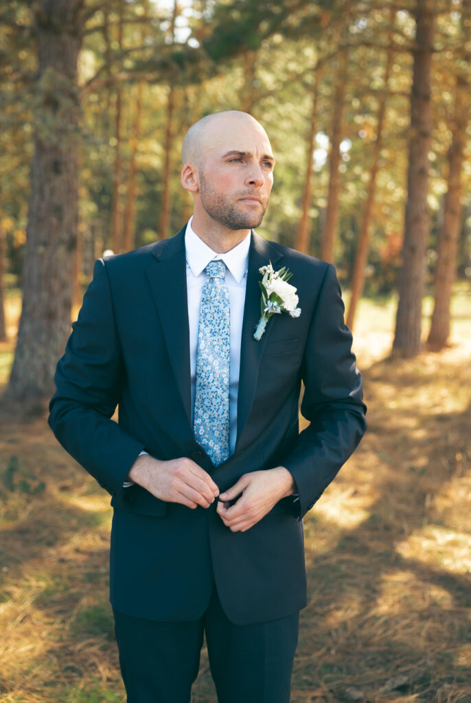 groom portraits before the wedding ceremony