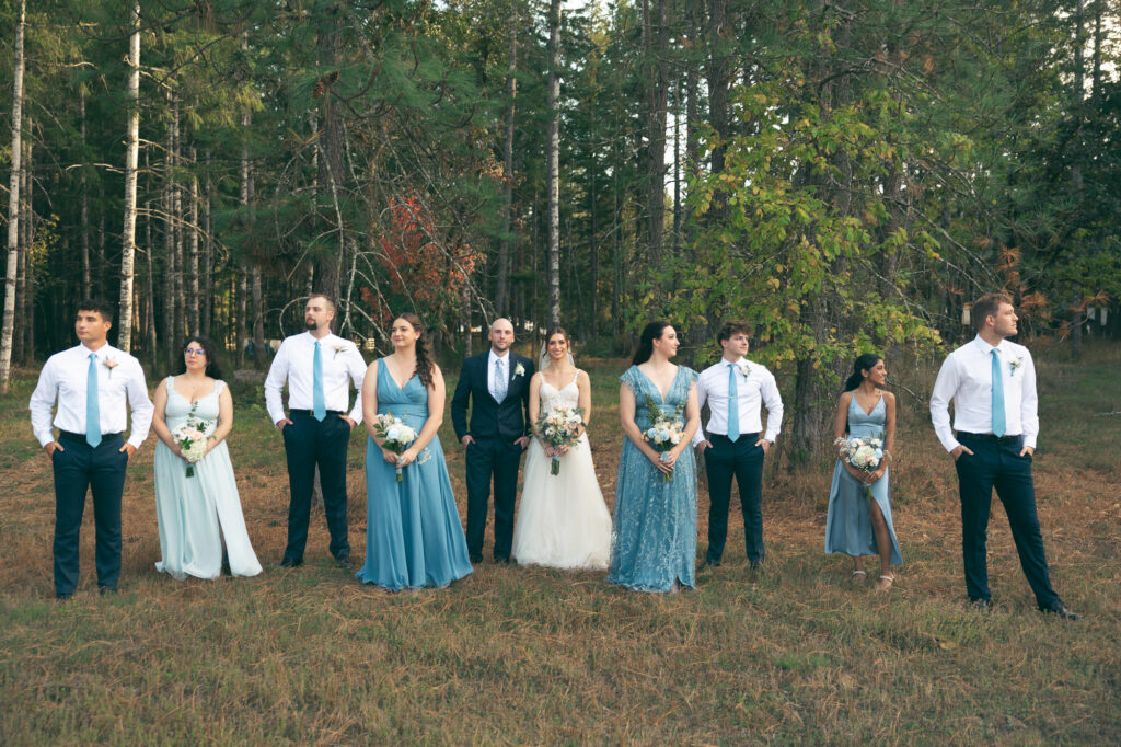 editorial bridal party pose