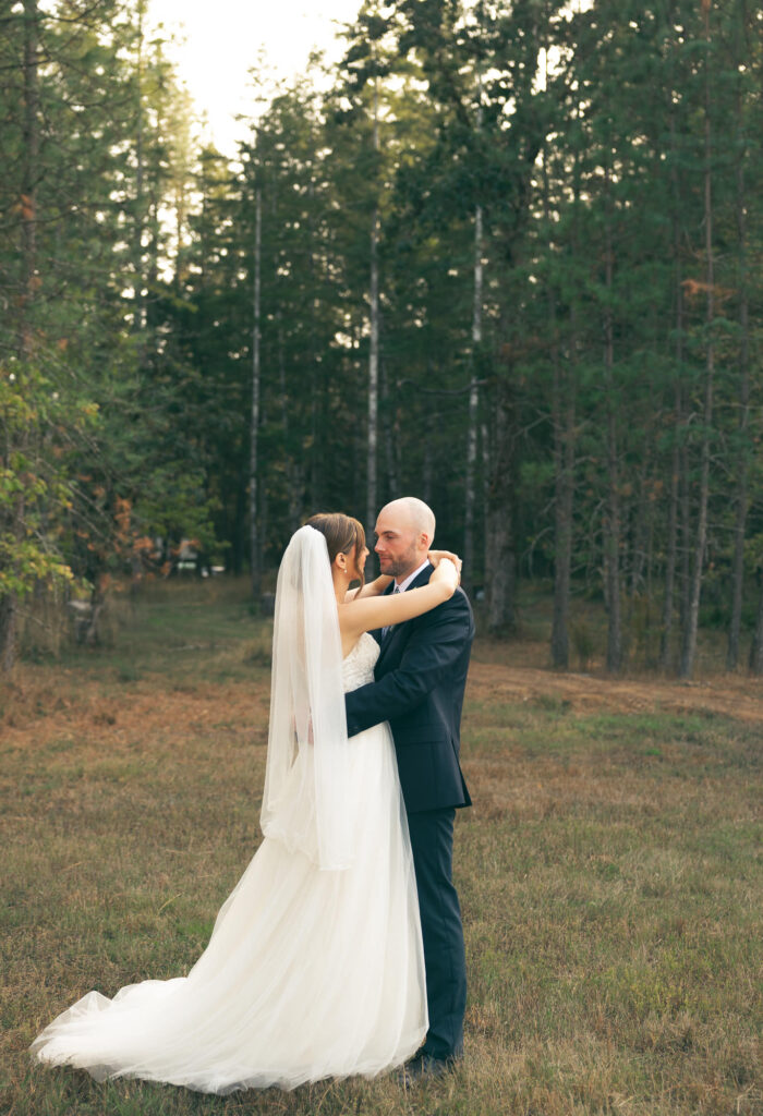 bride and groom portraits by an oregon wedding photographer