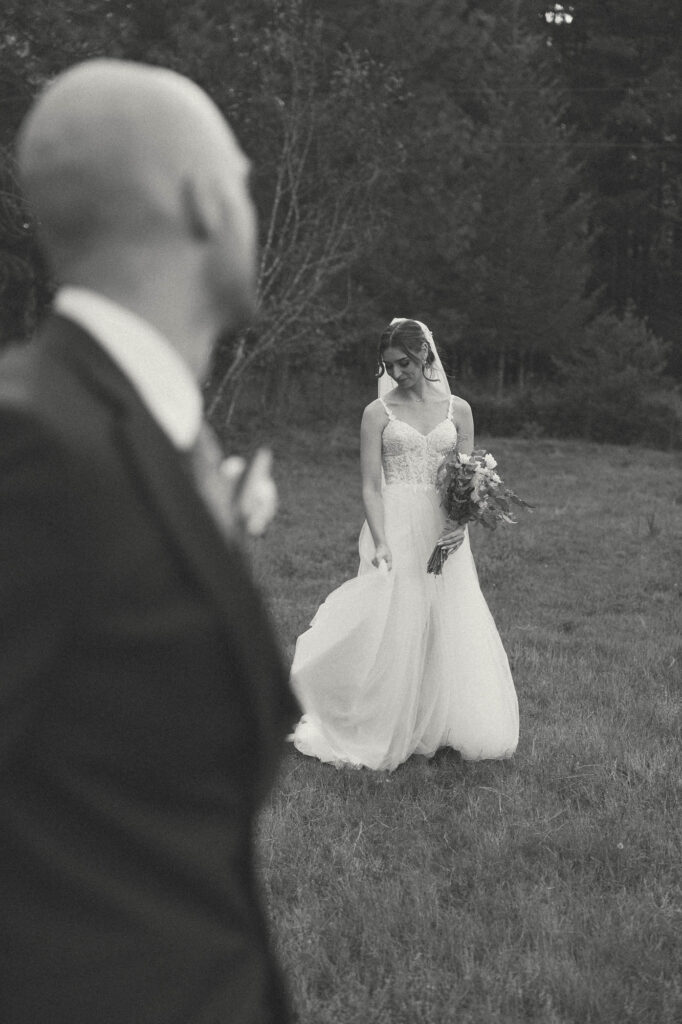 editorial bride and groom poses 