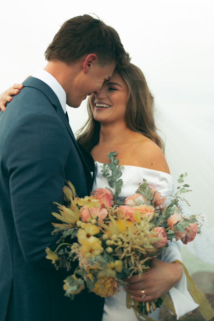 documentary, candid bride and groom photo at destination wedding