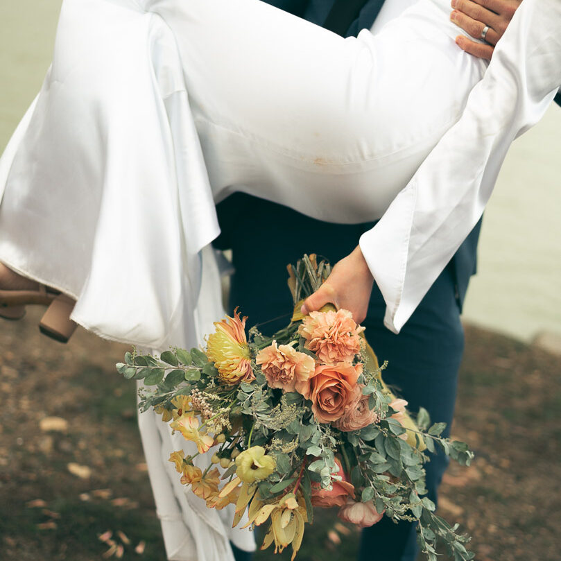 bridal bouquet detail shot