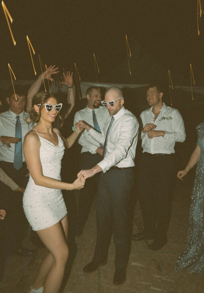 bride and groom dancing at their oregon wedding 