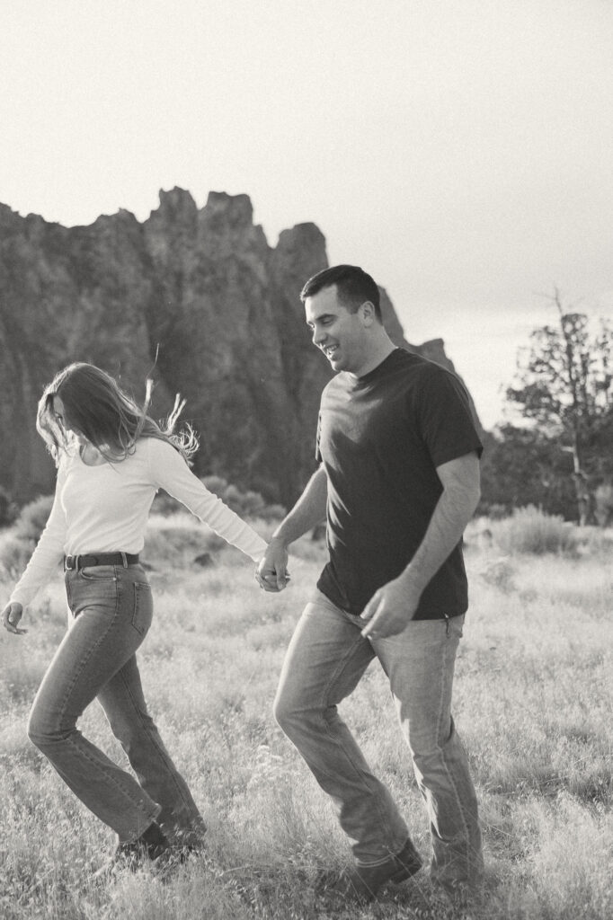 timeless black and white engagement photos