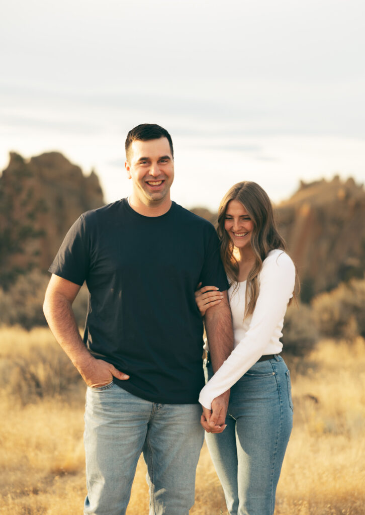 smith rock state park engagement photos