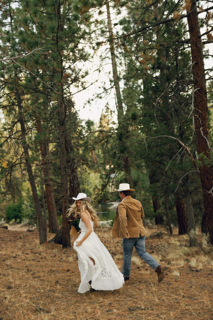 fun formal portraits during wedding in bend oregon