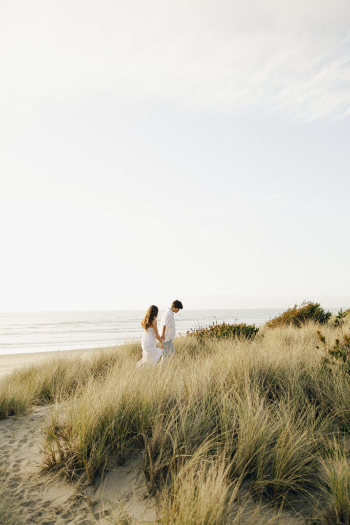 couple walking at beach