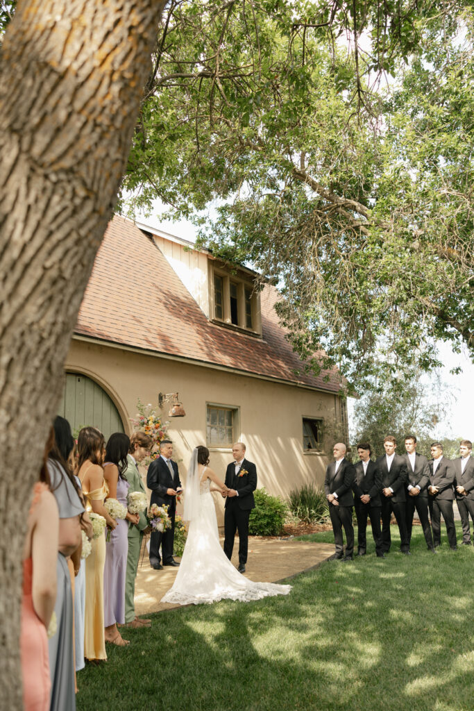 wedding ceremony at The Maples in sacramento
