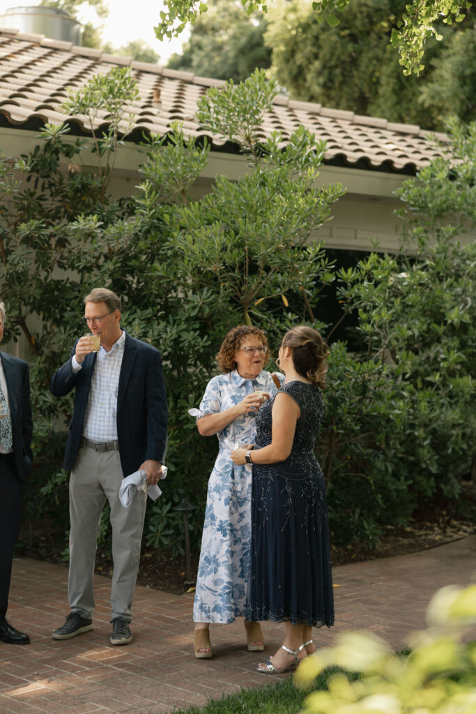 guests chatting during cocktail hour