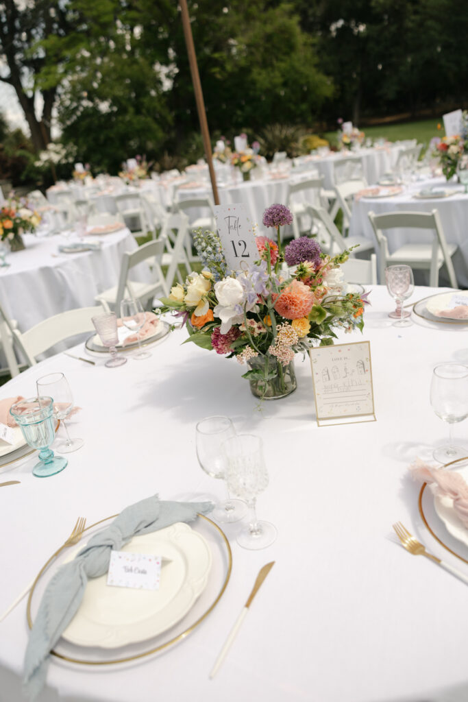 wedding reception table details
