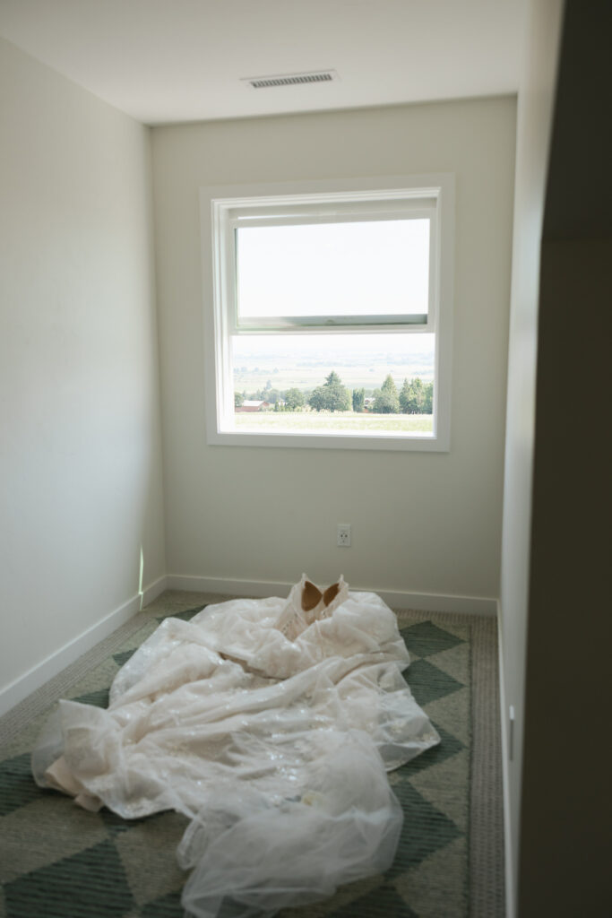 dress laying on ground