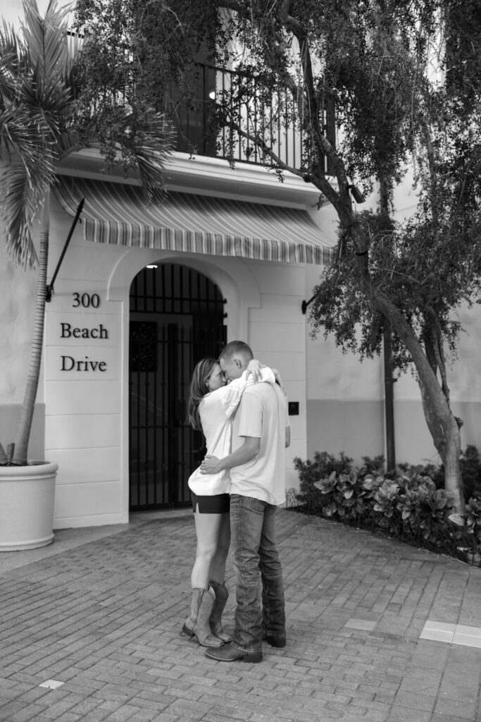 couple holding each other in street of st petersburg