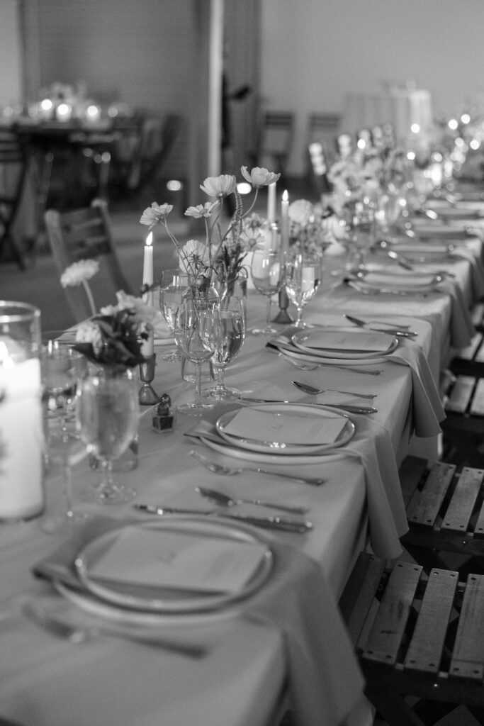wedding reception table details