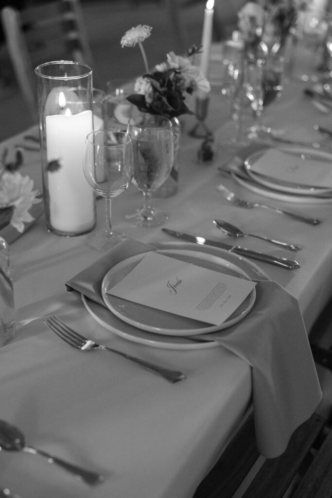 wedding reception table details